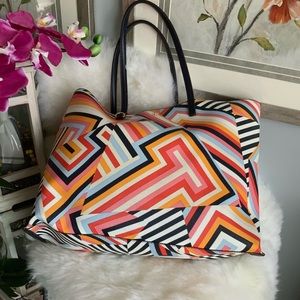 Tory Burch Kerrington Square Cutout T Print Tote
